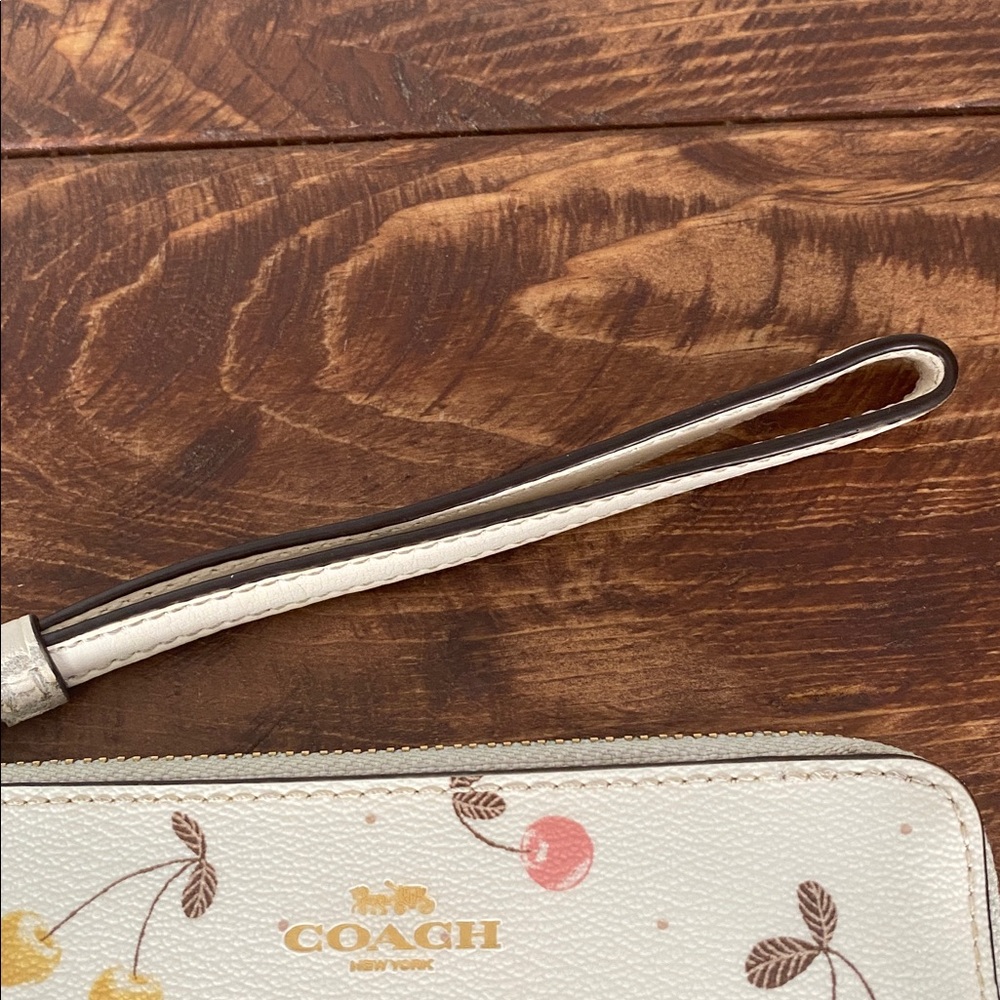 Coach Cherry Leather Wallet Wristlet - Picture 5 of 15